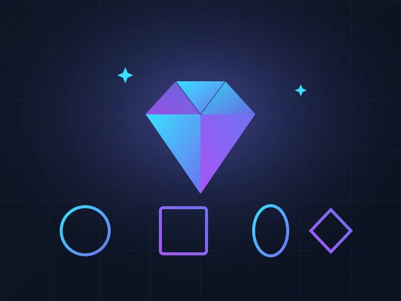 Diamond cut shapes and facets